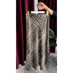 Leopar Desenli Etek