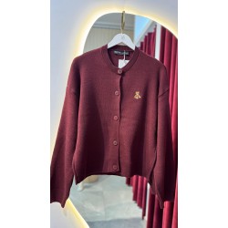 Ayıcıklı Hırka (Bordo)